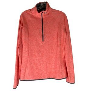 Under Armour Shirt Women’s Pink Threadborne Heat Gear 1/4 Zip Fitted Pullover M